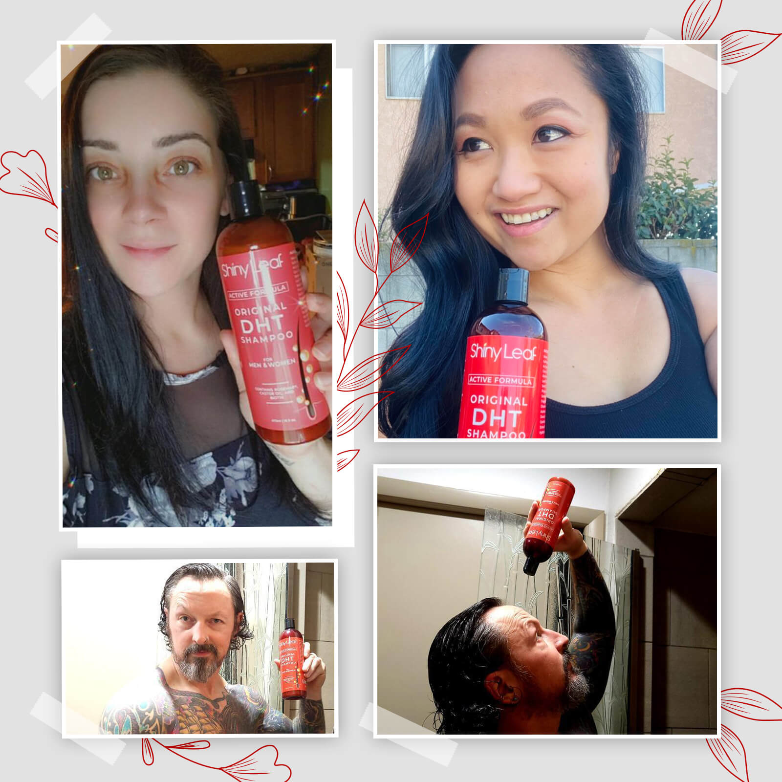 DHT Blocker Hair Loss Shampoo 16 oz, Active Formula For Hair Growth With Biotin