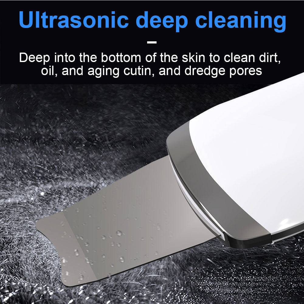 Electric Ultrasonic Skin Scrubber Face Spatula Home Ultrasonic Skin Scrubber Facial Cleaner Handheld Mini Derma Galvanica Tightening Face Scrubber Machine Skin Scrubber USB Ultrasonic